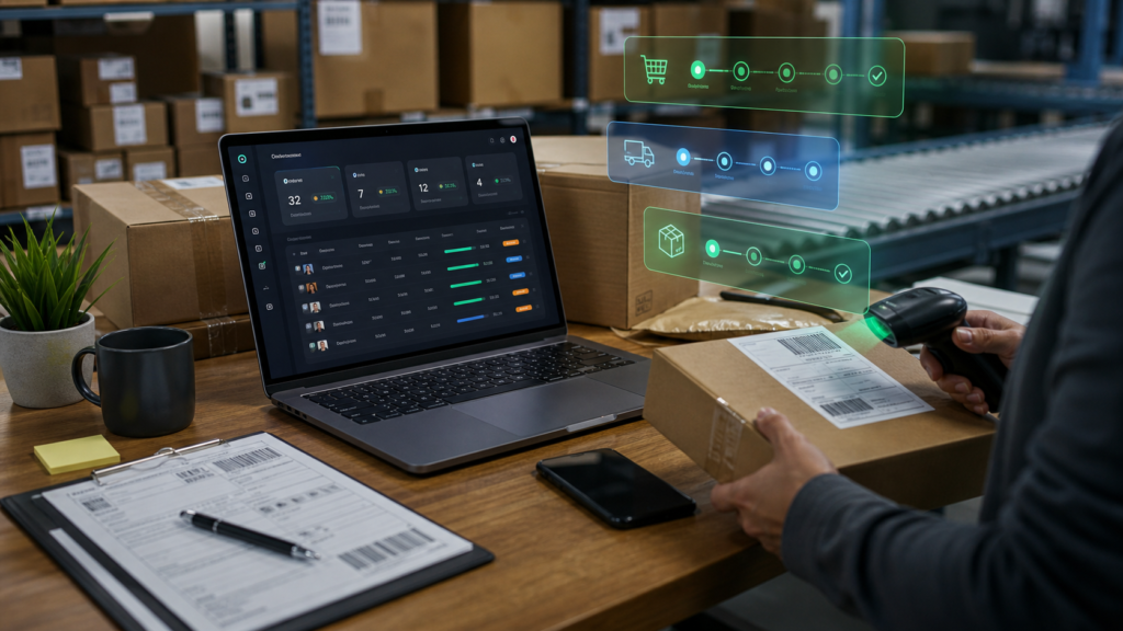 Orders Dashboard full-bleed AI-generated ecommerce thumbnail